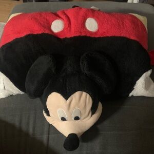 Disney Parks Mickey Mouse Plush/Pillow Pet in Red and Black